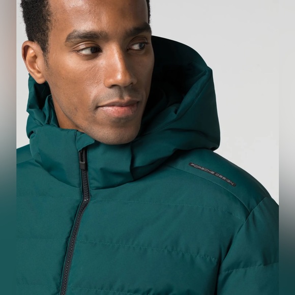 NWT $550 Porsche Design Warm Padded Quilted Down Jacket Small Varsity Green S - Picture 3 of 13